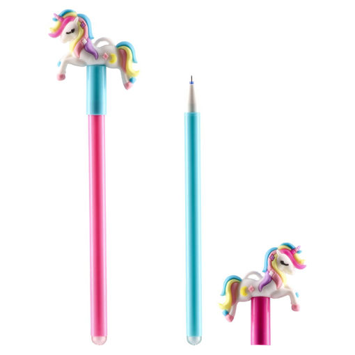 Picture of ERASABLE PEN UNICORN 0.5MM BLUE
